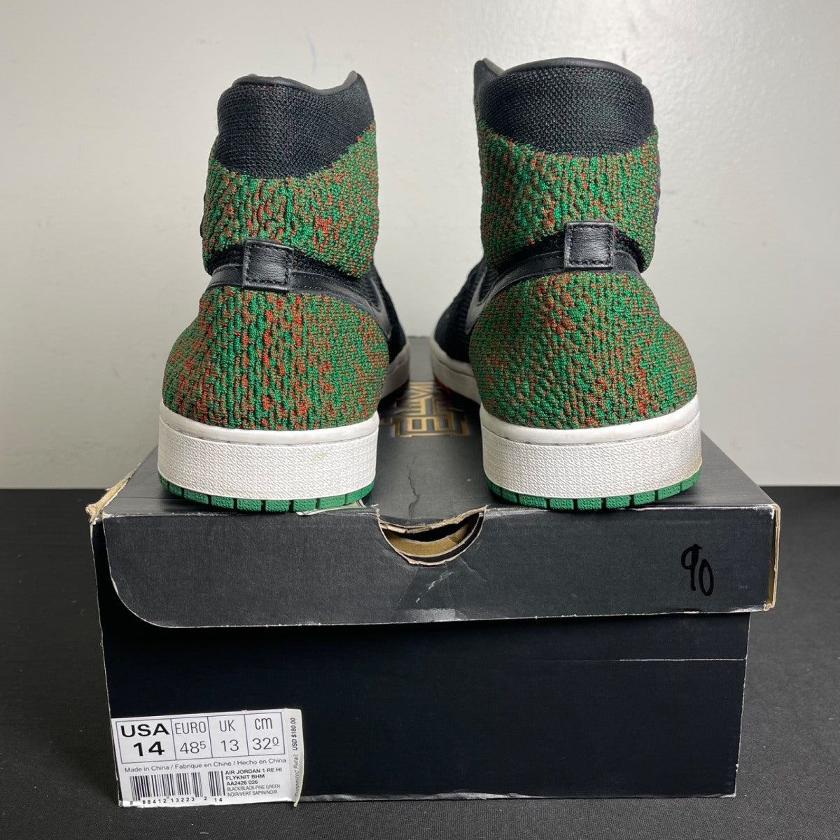 Jordan 1 Retro High Flyknit Black History Month (2018) (Size 14) - Image 4