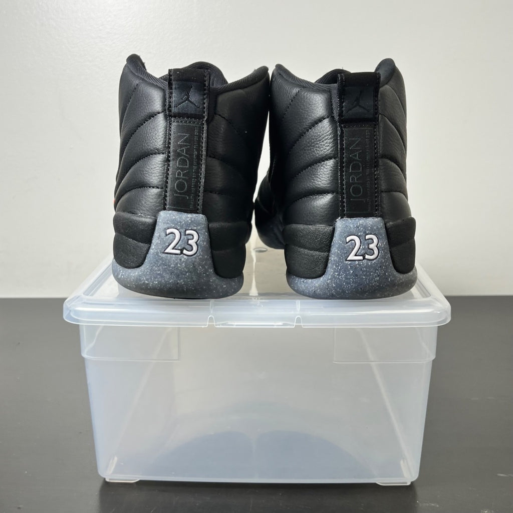 Jordan 12 Retro Utility 11 (Moderately Worn Pre-Owned)JordanBlack/Black-Bright Crimson-White - Image 4