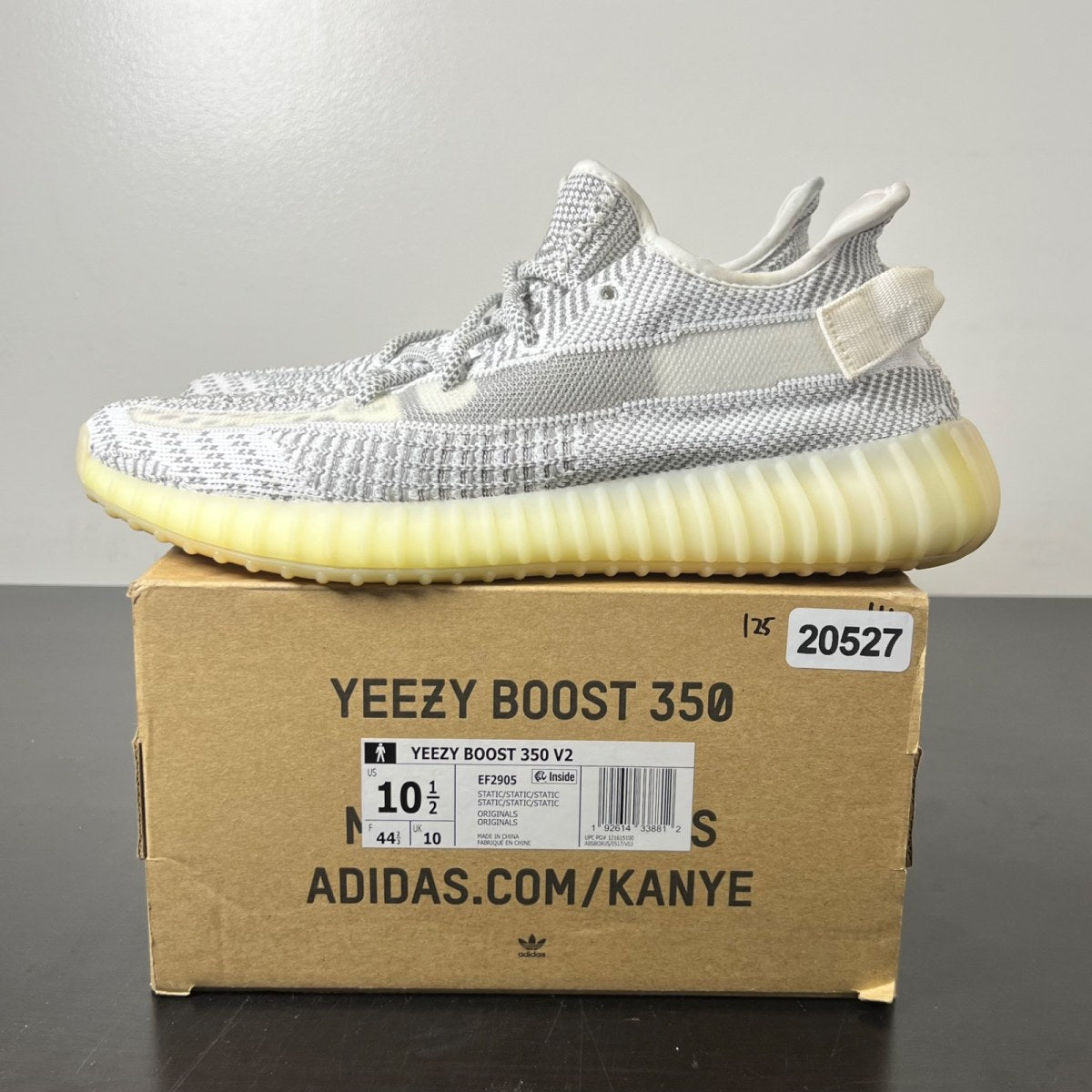 adidas Yeezy Boost 350 V2 Static (Non-Reflective) 10.5 (Lightly Worn Pre-Owned)adidasStatic/Static/Static - Image 3