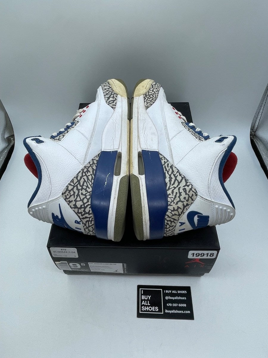 Jordan 3 Retro True Blue (2016) 9.5 (Heavily Worn Pre-Owned) - Image 6