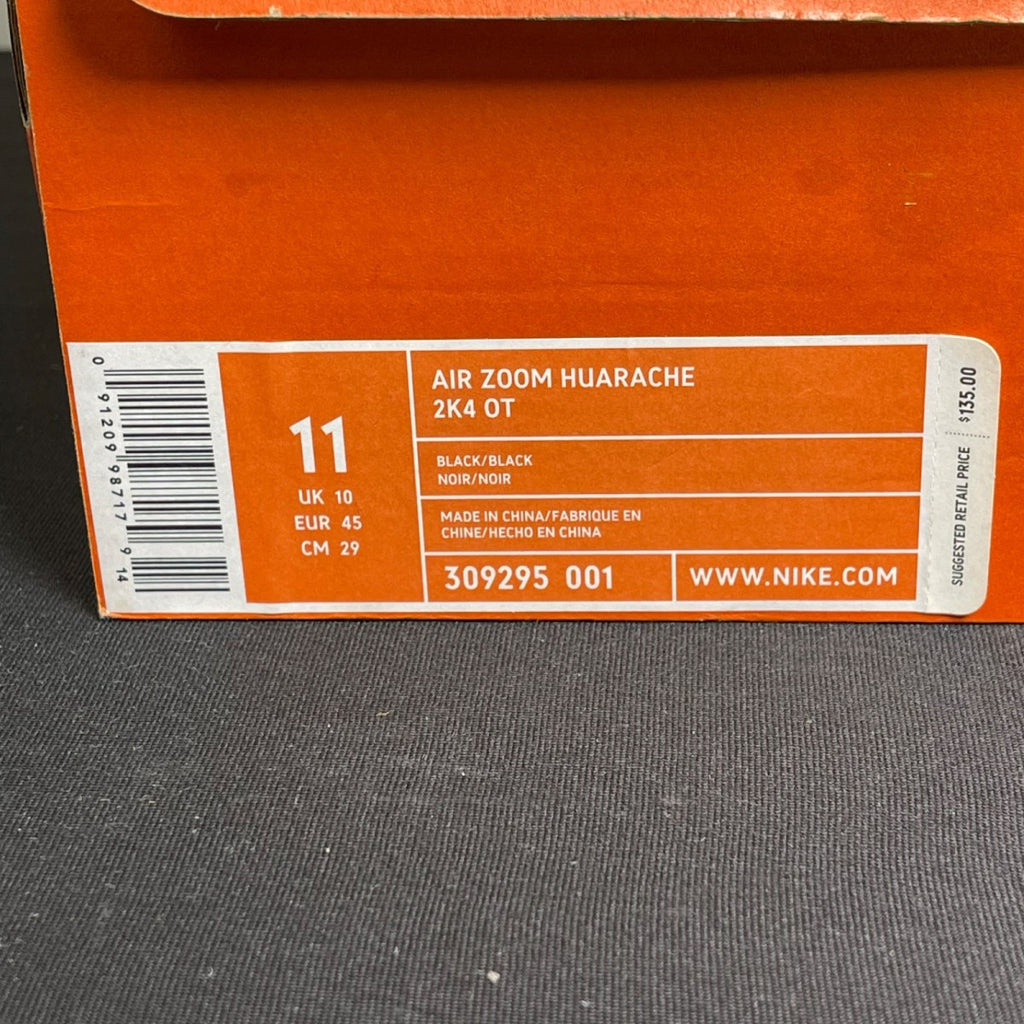 Nike Air Zoom Huarache 2K4 OT 'Black Silver' (Size 11) - Image 7
