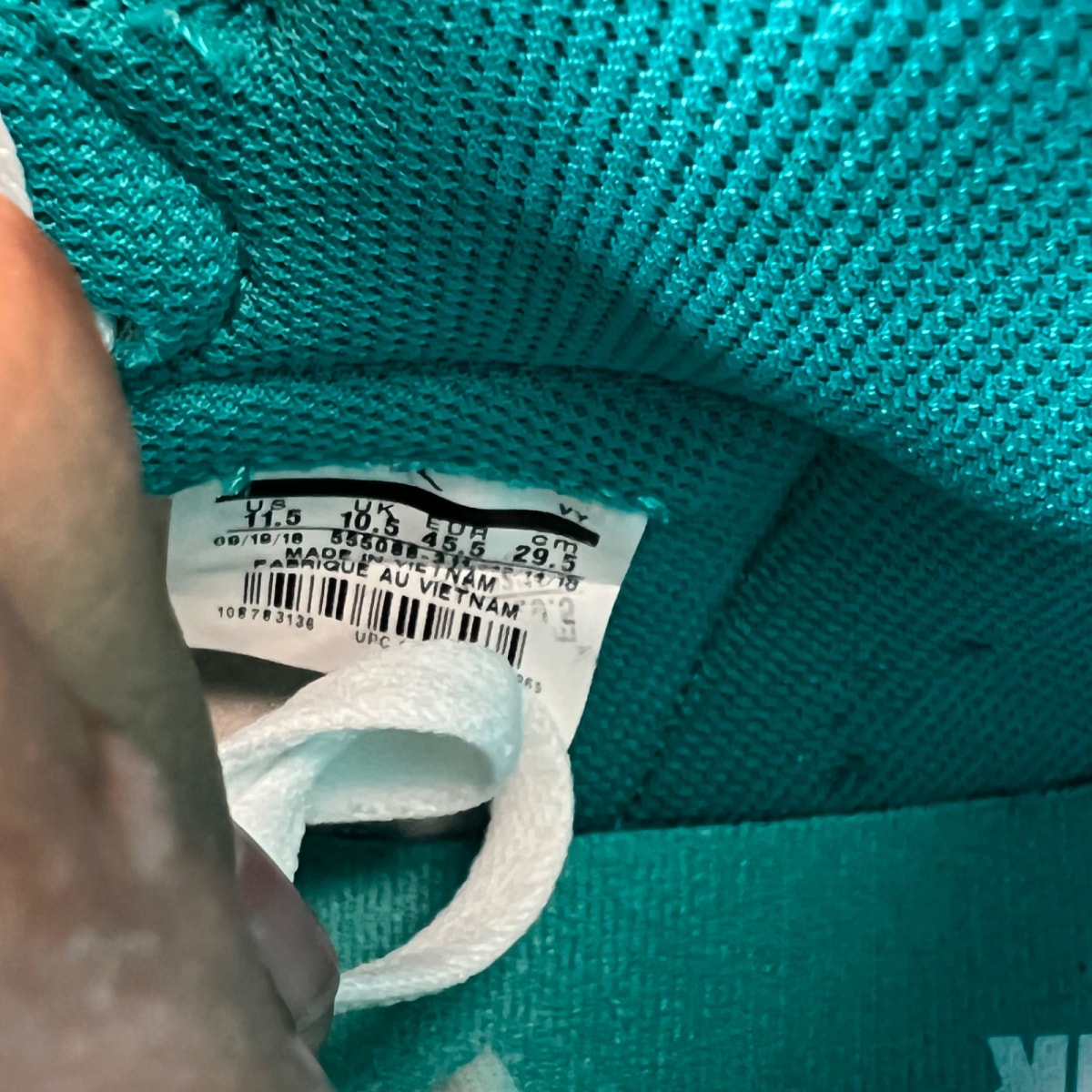 Jordan 1 Retro High Turbo Green 11.5 (Lightly Worn Pre-Owned)JordanTurbo Green/Sail-White-Light Smoke Grey - Image 7