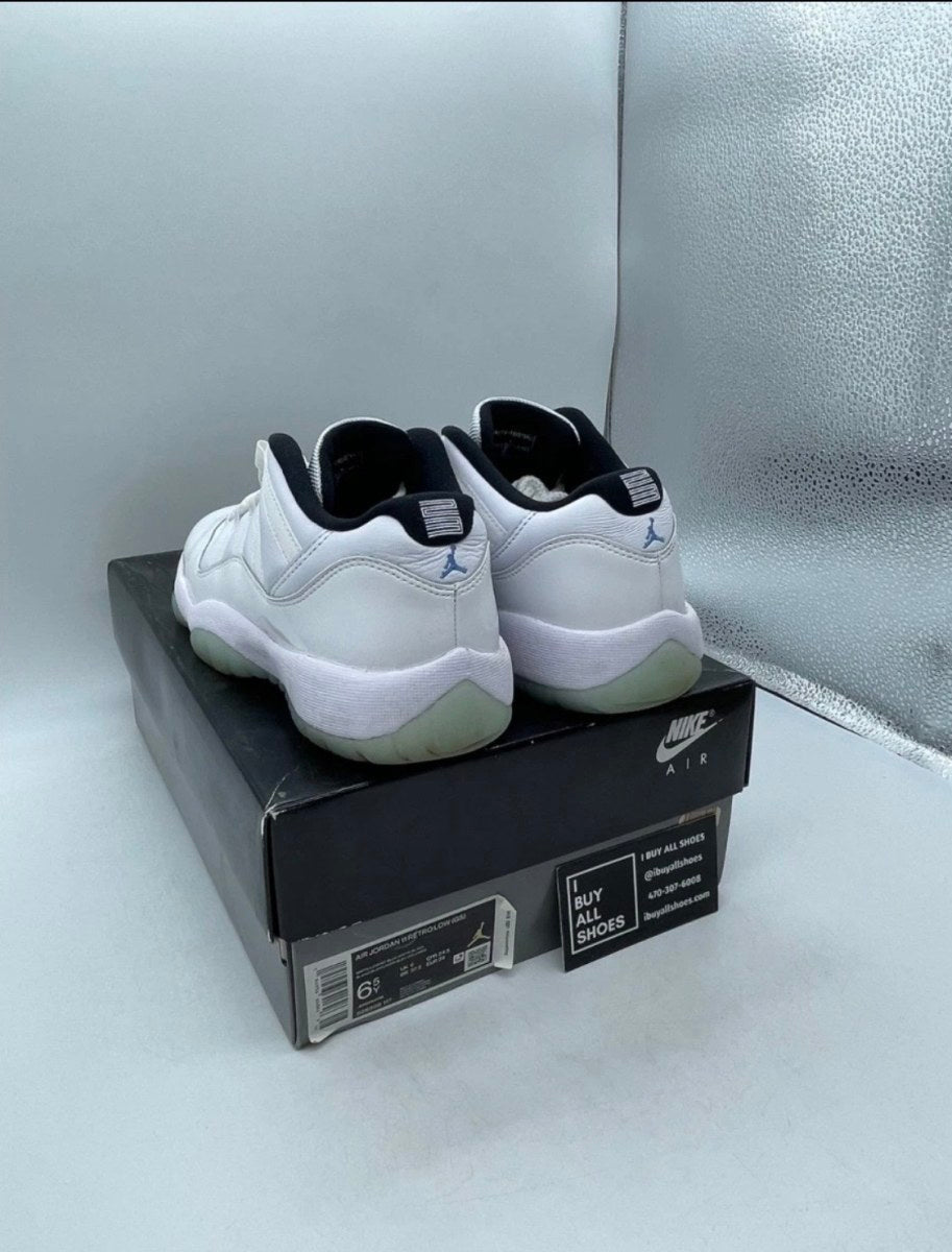 Jordan 11 Retro Low Legend Blue (GS) 6Y (Lightly Worn Pre-Owned)JordanWhite/White-Black-Legend Blue - Image 6