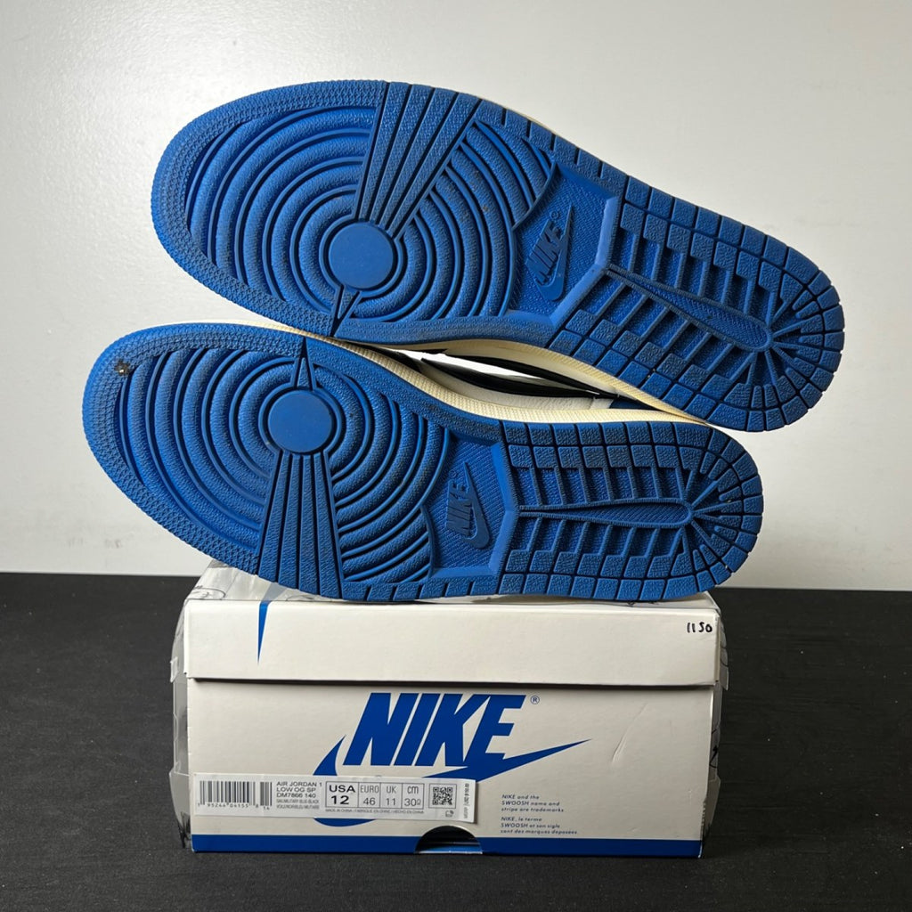 Jordan 1 Retro Low OG SP Fragment x Travis Scott 12 (Lightly Worn Pre-Owned)JordanWhite/Black-Royal-Sail - Image 5