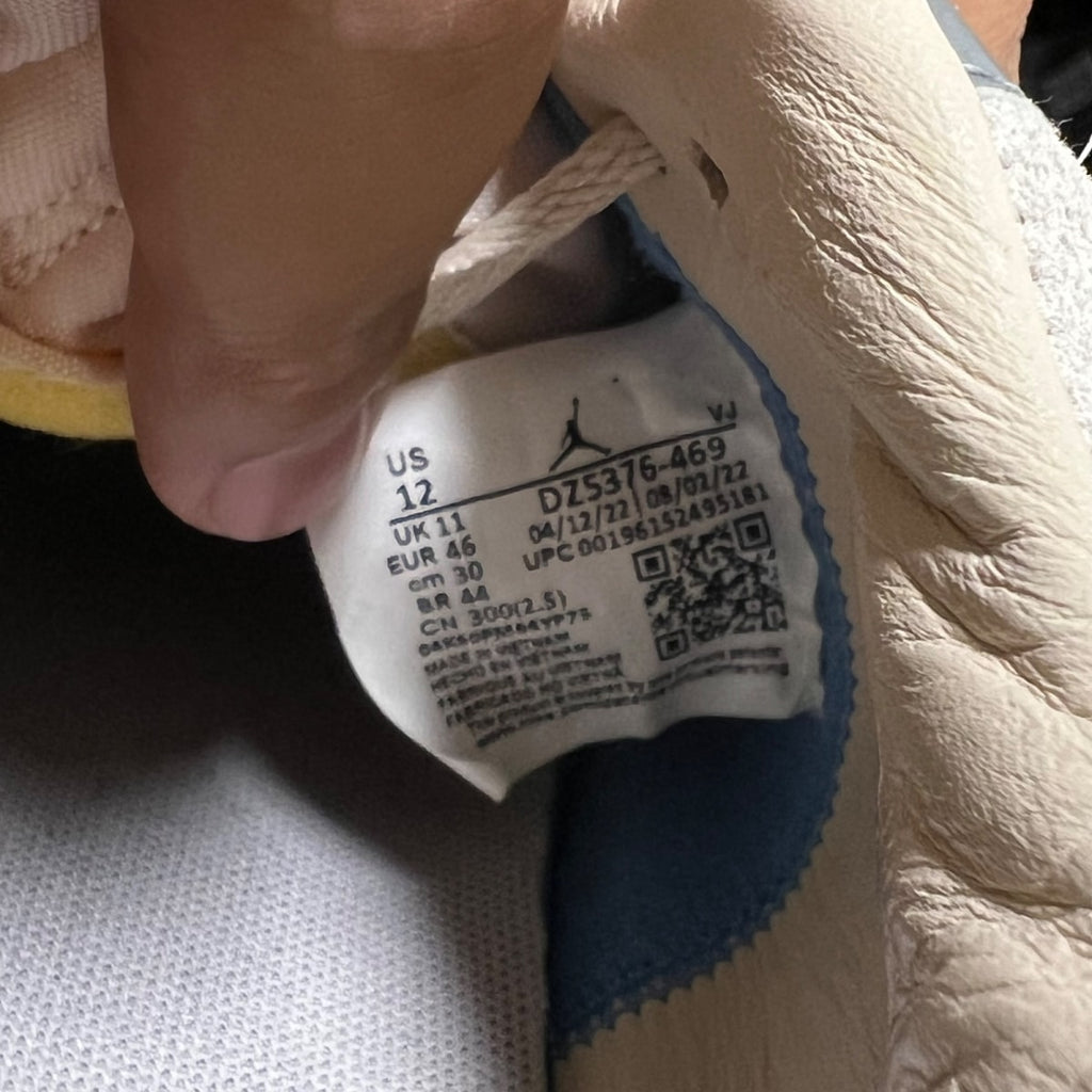 Jordan 1 Low Vintage UNC Grey 12 (Lightly Worn Pre-Owned)JordanWhite/University Blue-Grey-Sail - Image 4