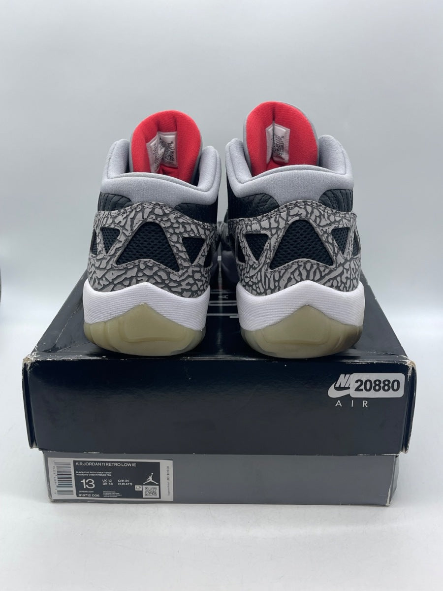 Jordan 11 Retro Low IE Black Cement 13 (Moderately Worn Pre-Owned) - Image 3