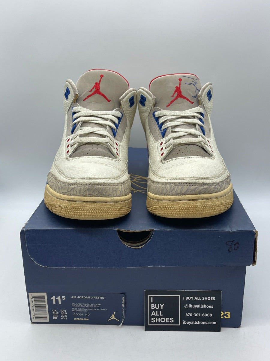 Jordan 3 Retro International Flight 11.5 (Heavily Worn Pre-Owned) - Image 2