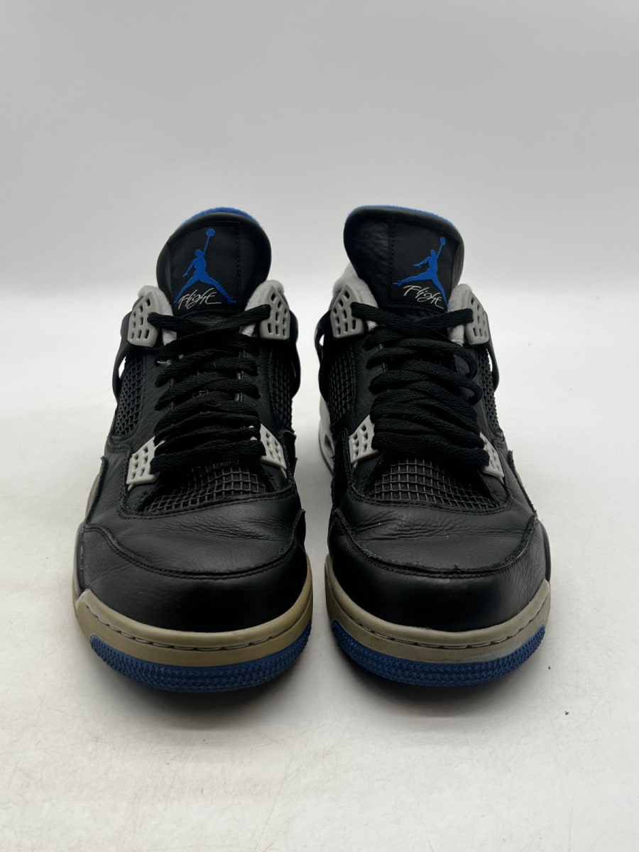 Jordan 4 Retro Motorsports Alternate 12 (Moderately Worn Pre-Owned)JordanBlack/Game Royal-Matte Silver-White - Image 2
