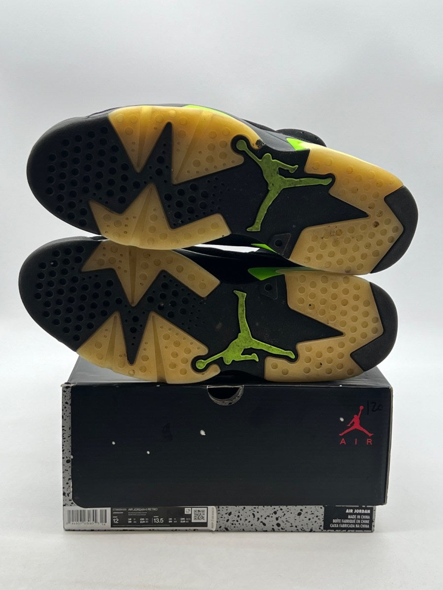 Jordan 6 Retro Electric Green 12 (Lightly Worn Pre-Owned)JordanBlack/Electric Green - Image 8
