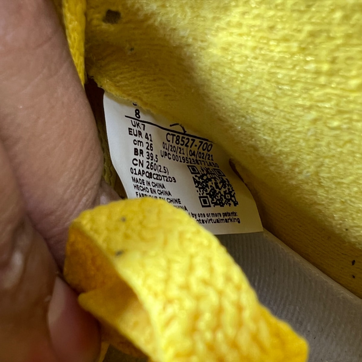 Jordan 4 Retro Lightning (2021) 8 (Lightly Worn Pre-Owned)JordanTour Yellow/White-Dark Blue Grey - Image 7
