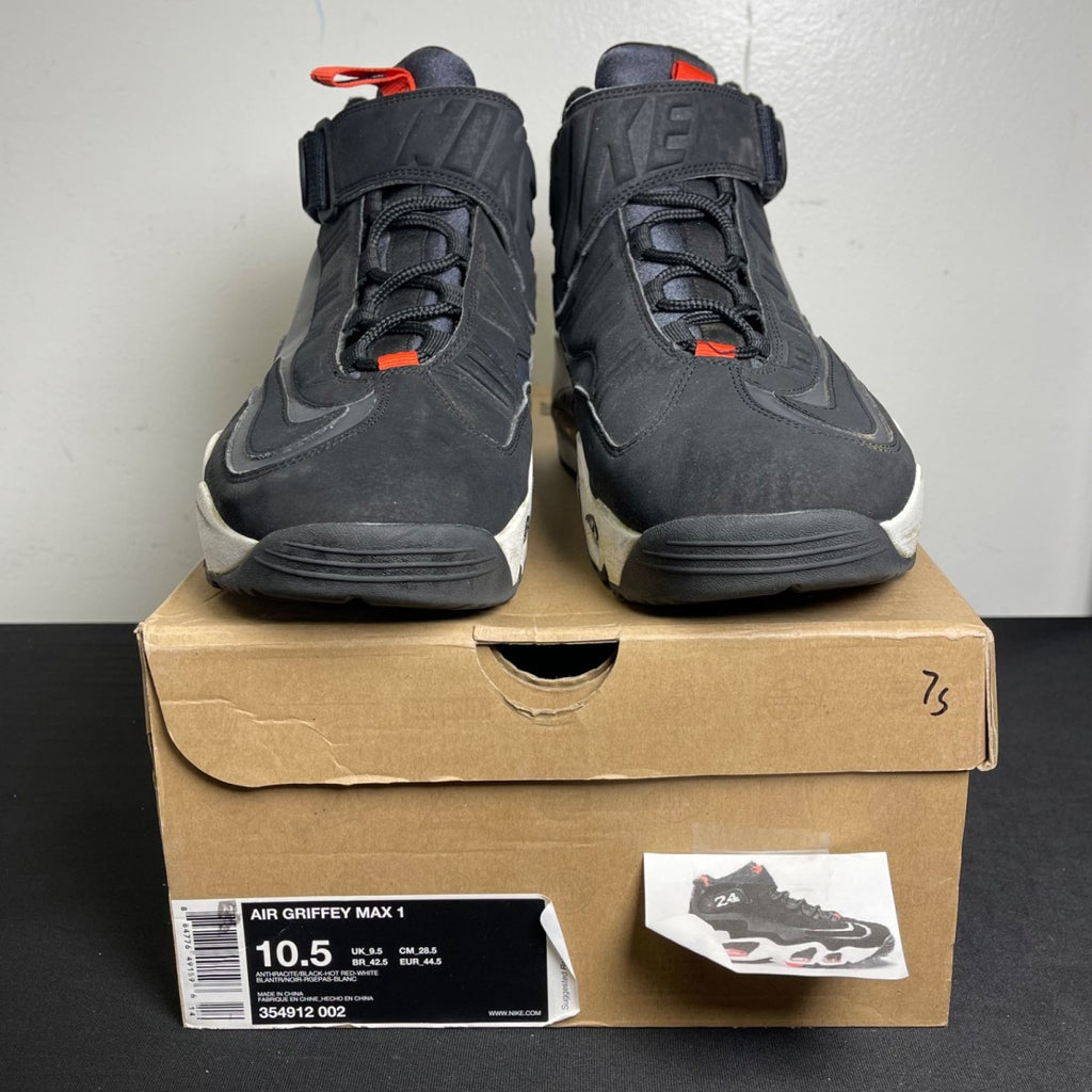 Nike Air Griffey Max 1 Anthracite Hot Red (Size 10.5) - aux