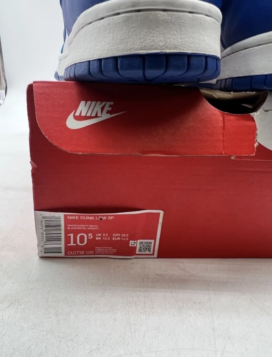 Nike Dunk Low SP Kentucky 10.5 (Heavily Worn Pre-Owned)NikeWhite/Varsity Royal - Image 6
