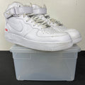 Nike Air Force 1 Mid Supreme White 10 (Moderately Worn Pre-Owned)NikeWhite/White-White - Image 1