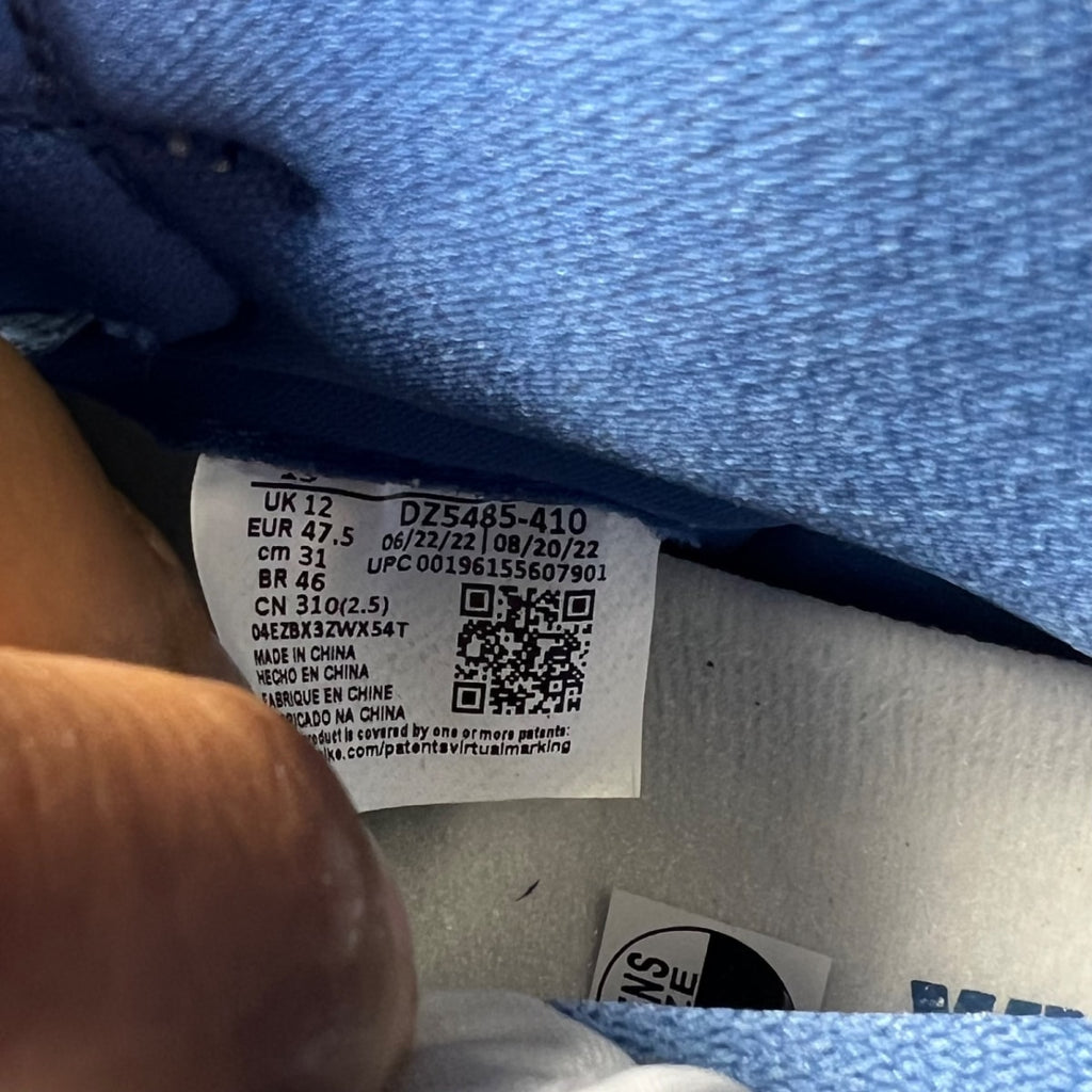 Jordan 1 Retro High OG True Blue 13 (Lightly Worn Pre-Owned)JordanTrue Blue/White/Cement Grey - Image 7