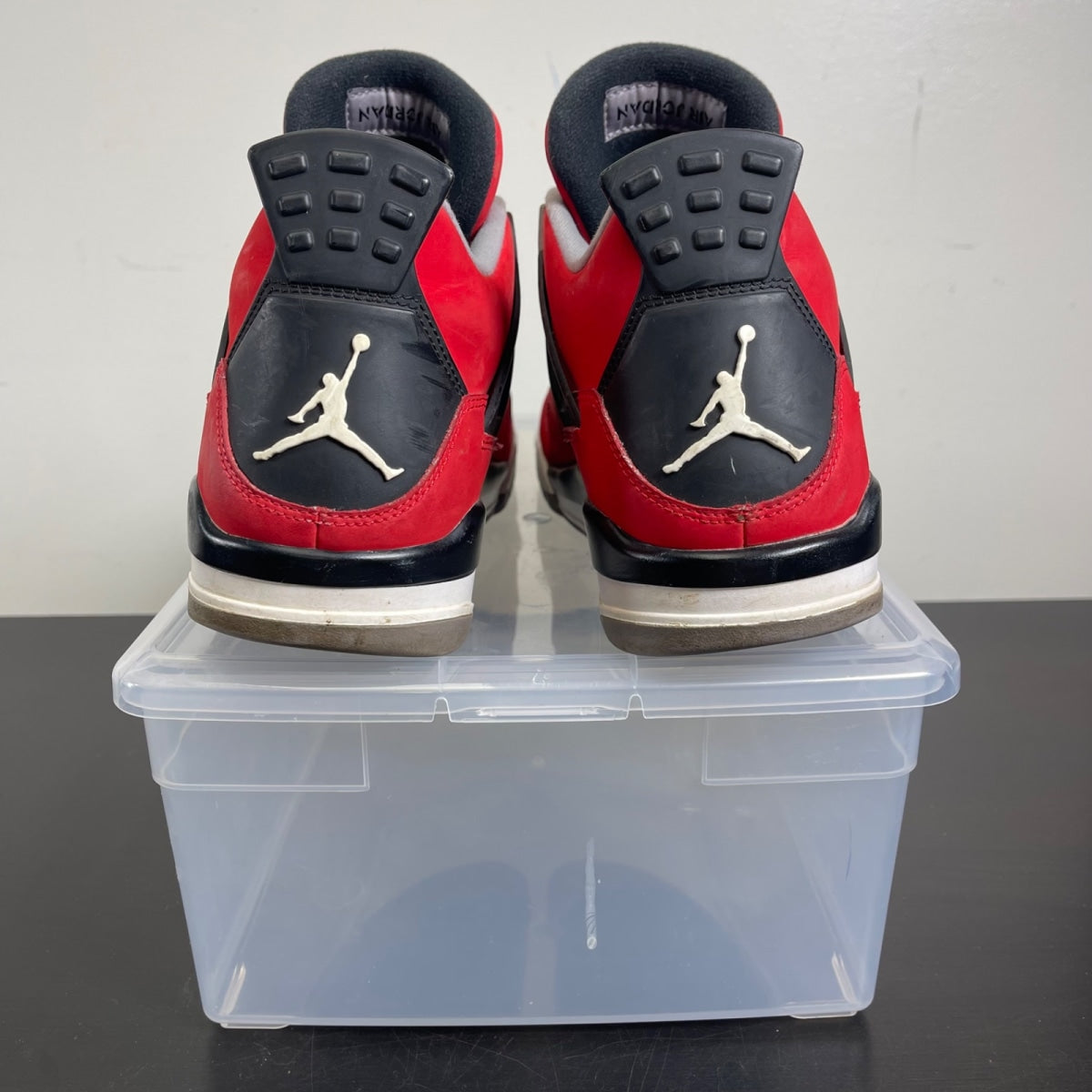 Jordan 4 Retro Toro Bravo 11.5 (Moderately Worn Pre-Owned)JordanFire Red/White-Black-Cement Grey - Image 4