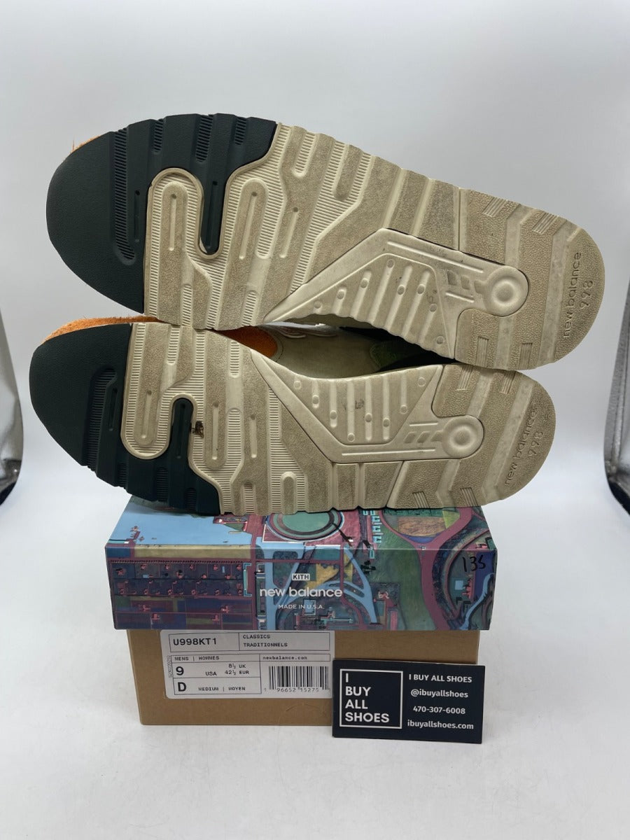 New Balance 998 Ronnie Fieg & Frank Lloyd Wright Foundation Broadacre City Aloe Wash 9 (Moderately Worn Pre-Owned) - Image 7