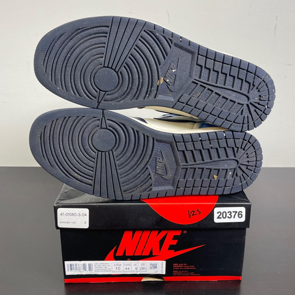 Jordan 1 Retro High Obsidian 10 (Moderately Worn Pre-Owned)JordanSail/Obsidian-University Blue - Image 5