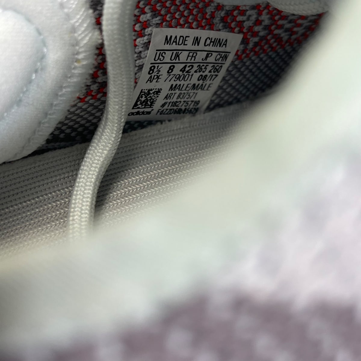 adidas Yeezy Boost 350 V2 Blue Tint 8.5 (Moderately Worn Pre-Owned)adidasBlue Tint/Grey Three/High Risk Red - Image 6