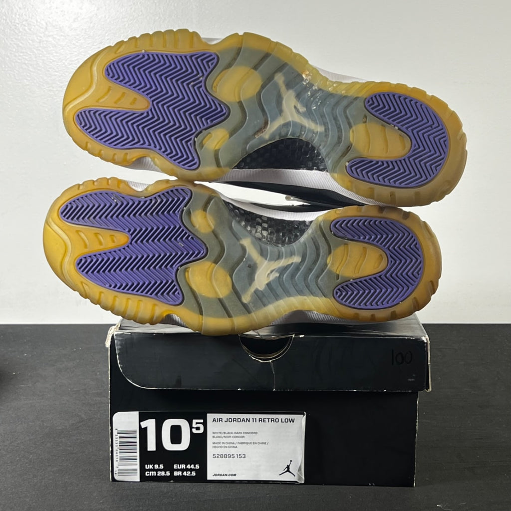 Jordan 11 Retro Low Concord 10.5 (Moderately Worn Pre-Owned)JordanWhite/Black-Concord - Image 6
