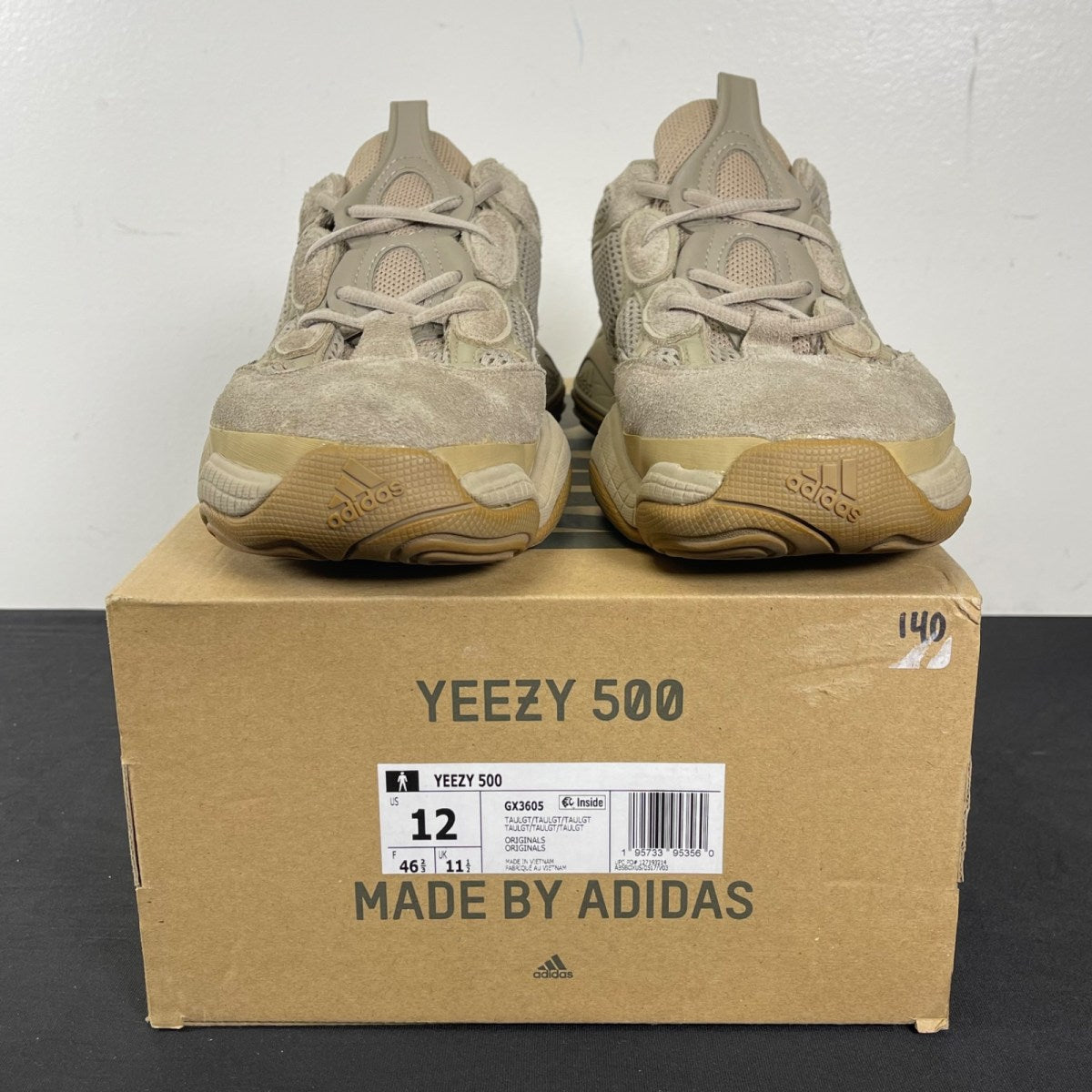 adidas Yeezy 500 Taupe Light 12 (Moderately Worn Pre-Owned)adidasTaupe Light/Taupe Light/Taupe Light - Image 2