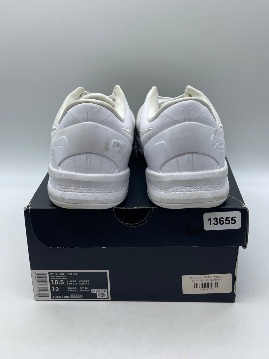 Nike Kobe 8 Protro Halo 10.5 (Moderately Worn Pre-Owned)NikeWhite/White-White - Image 3