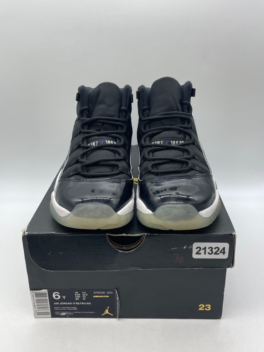 Jordan 11 Retro Space Jam (2016) (GS) 6Y (Moderately Worn Pre-Owned)JordanBlack/Dark Concord-White - Image 2