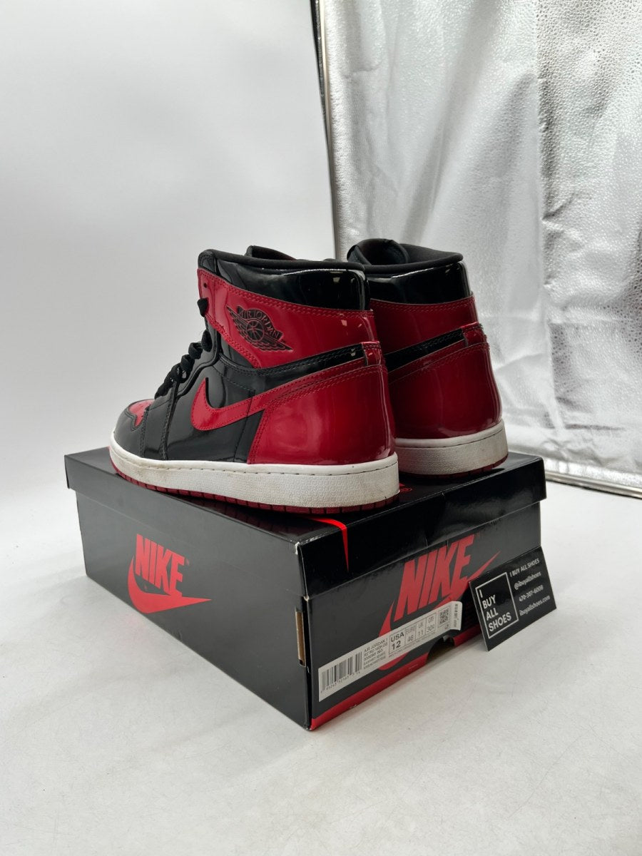 Jordan 1 Retro High OG Patent Bred 12 (Moderately Worn Pre-Owned) - Image 4