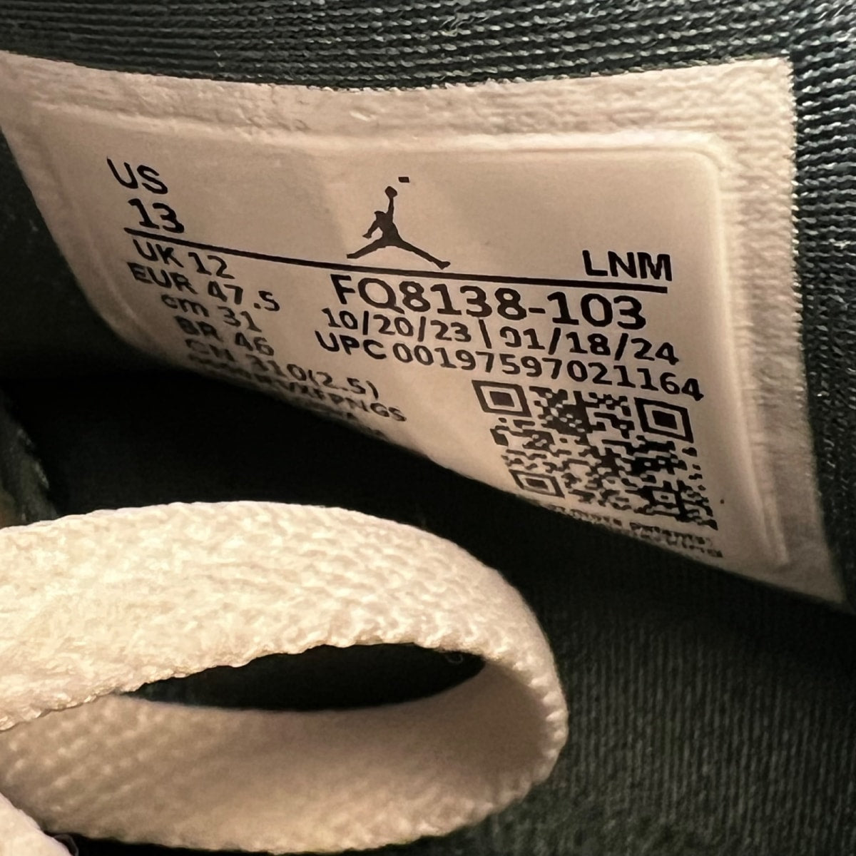 Jordan 4 Retro Oxidized Green 13 (Moderately Worn Pre-Owned)JordanWhite/Oxidized Green/White/Neutral Grey - Image 7