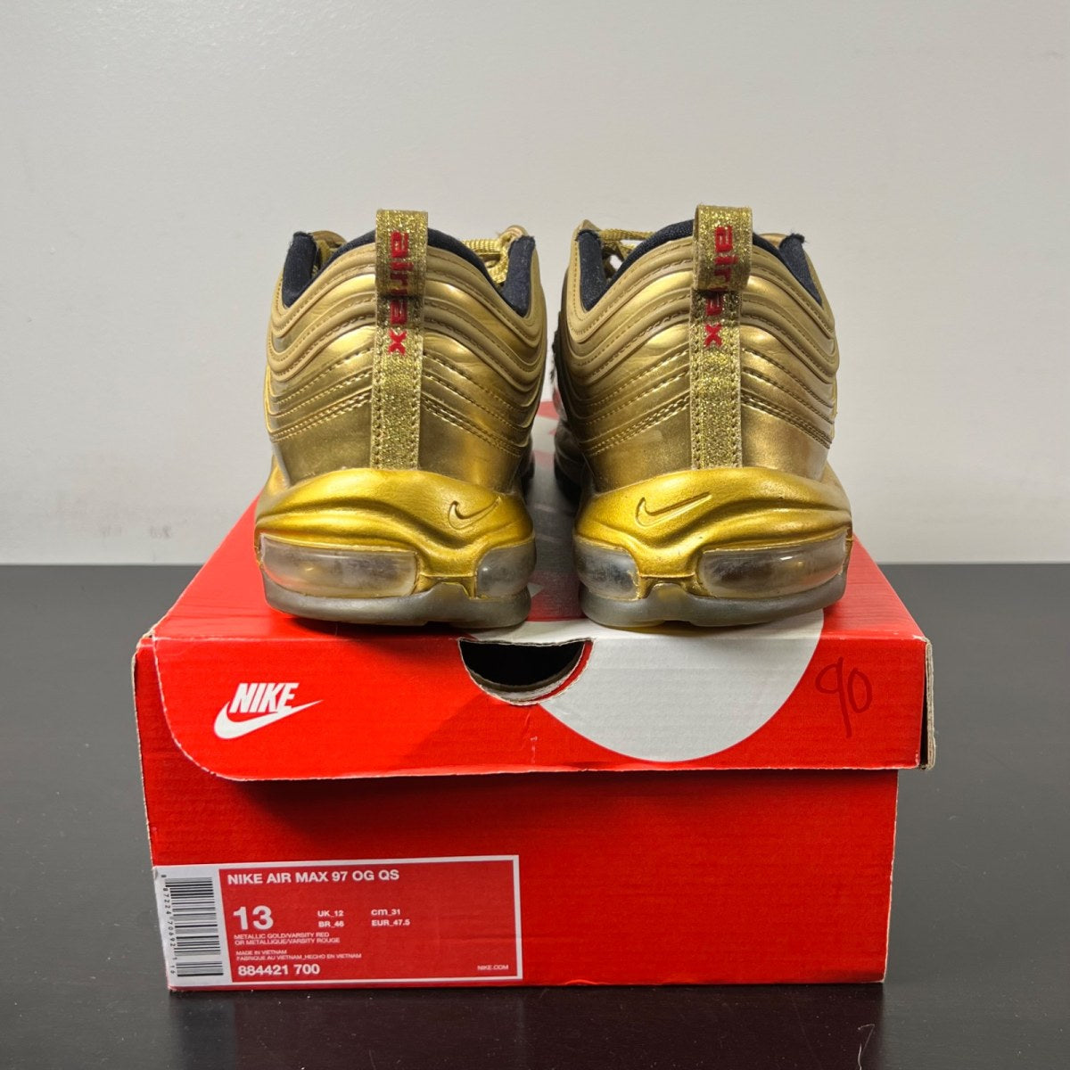 Nike Air Max 97 Metallic Gold (2017/2018) (Size 13) - Image 4