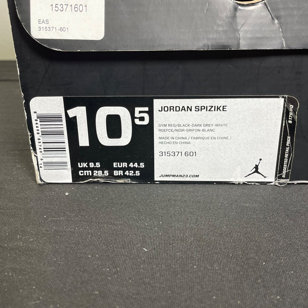 Jordan Spizike Toro Bravo 10.5 (Moderately Worn Pre-Owned)JordanGym Red/Black-Dark Grey - Image 7