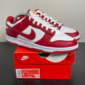 Nike Dunk Low USC 9 (Moderately Worn Pre-Owned)NikeWhite/Gym Red-Yellow - Image 1