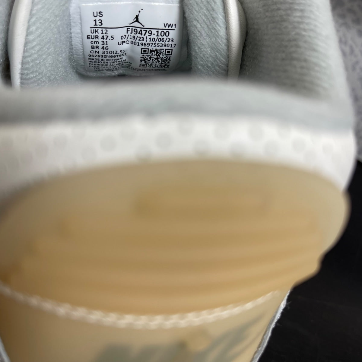 Jordan 3 Retro Craft Ivory 13 (Moderately Worn Pre-Owned)JordanIvory/Grey Mist/Cream - Image 6