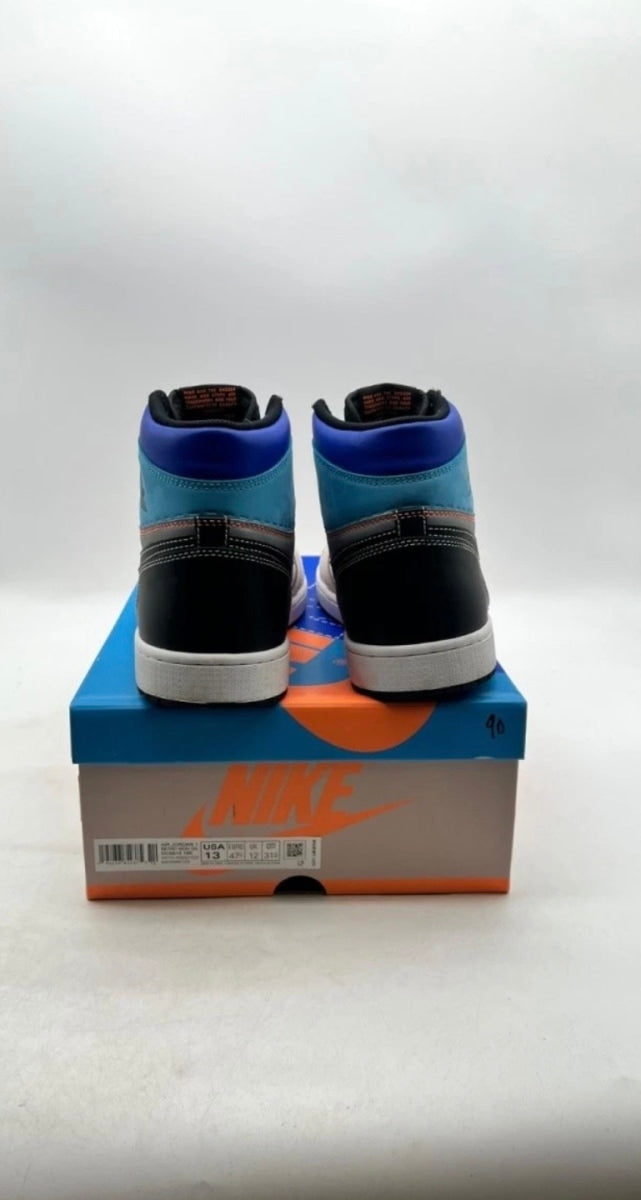 Jordan 1 Retro High OG Prototype 13 (Lightly Worn Pre-Owned)JordanWhite/Multi-Color-Total Orange - Image 3