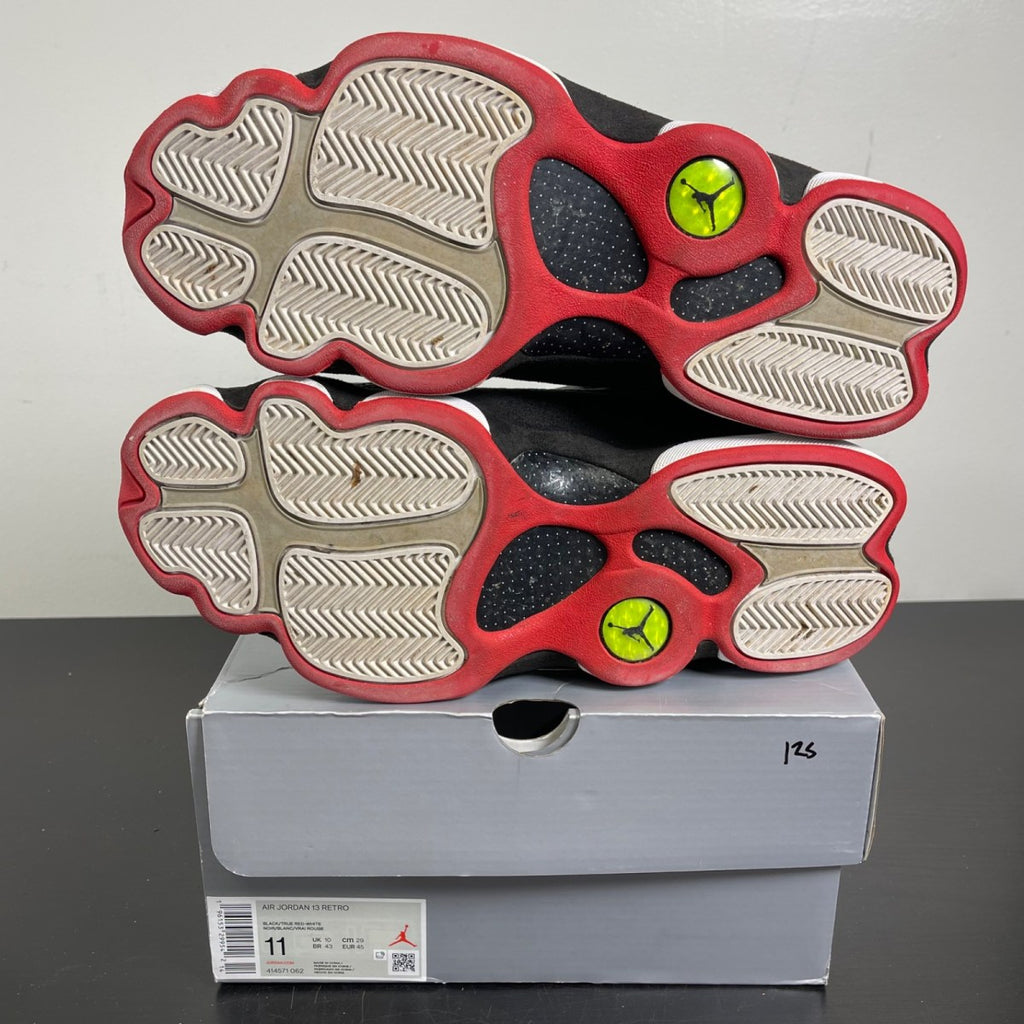 Jordan 13 Retro Playoffs (2023) 11 (Moderately Worn Pre-Owned)JordanBlack/Varsity Red-White-Vibrant Yellow - Image 5