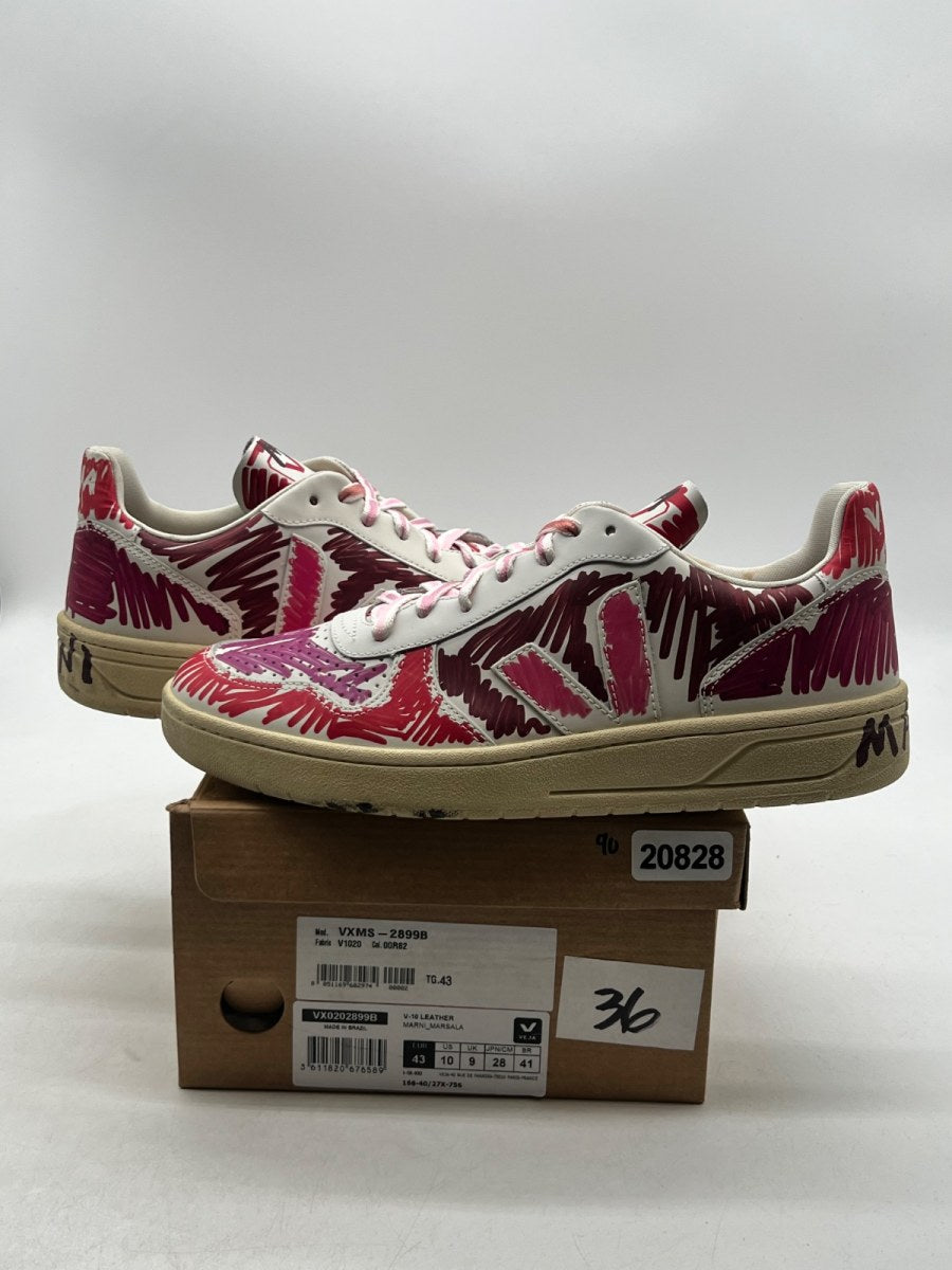 Veja V-10 Leather x Marni Marsala Multi 43 (Moderately Worn Pre-Owned) - Image 1