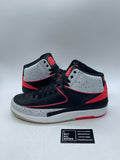 Jordan 2 Retro Infrared Cement 13 (Heavily Worn Pre-Owned) - Image 1