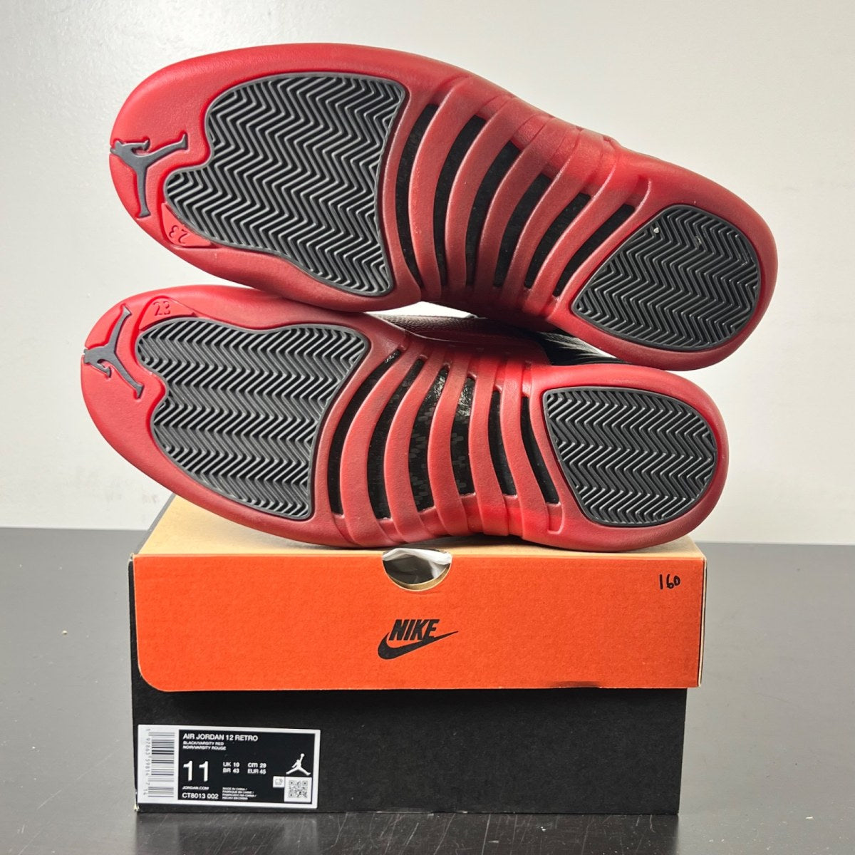 Jordan 12 Retro Flu Game (2025) 11 (Lightly Worn Pre-Owned)JordanBlack/Varsity Red - Image 6