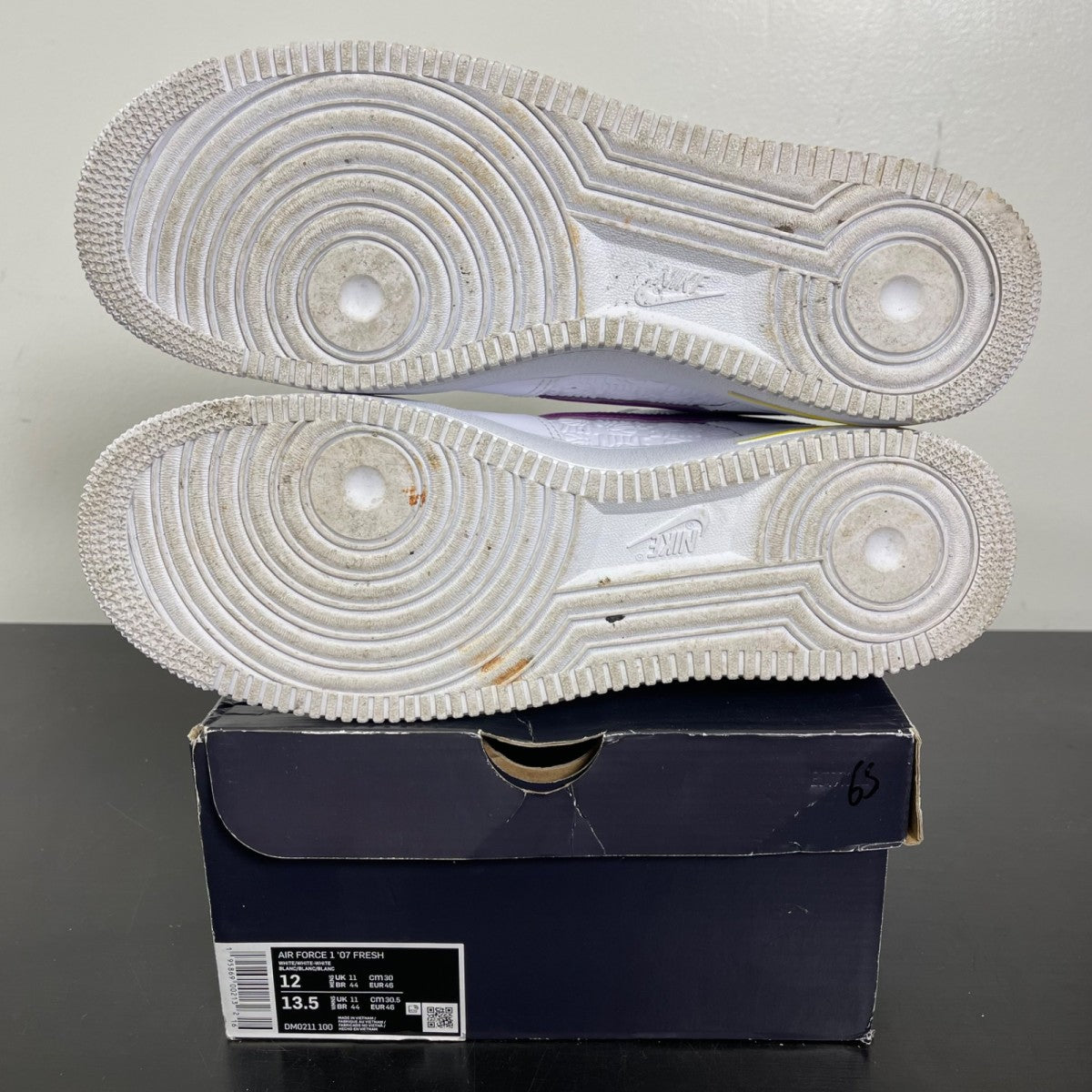 Nike Air Force 1 Low '07 Fresh White 12 (Moderately Worn Pre-Owned)NikeWhite/White-White - Image 5