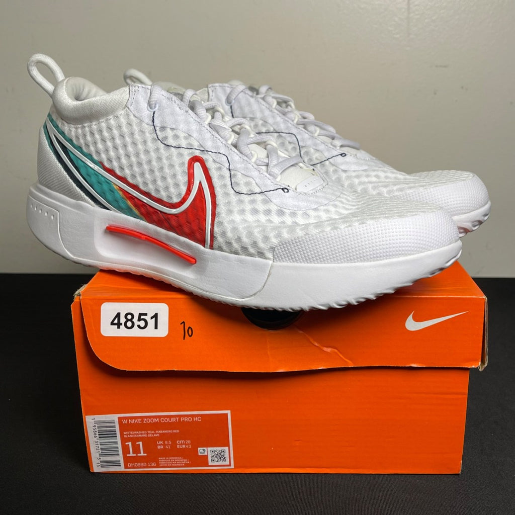 Nike Zoom Court Pro HC White Washed Teal Red (Women's) (Size 11W) - Image 1