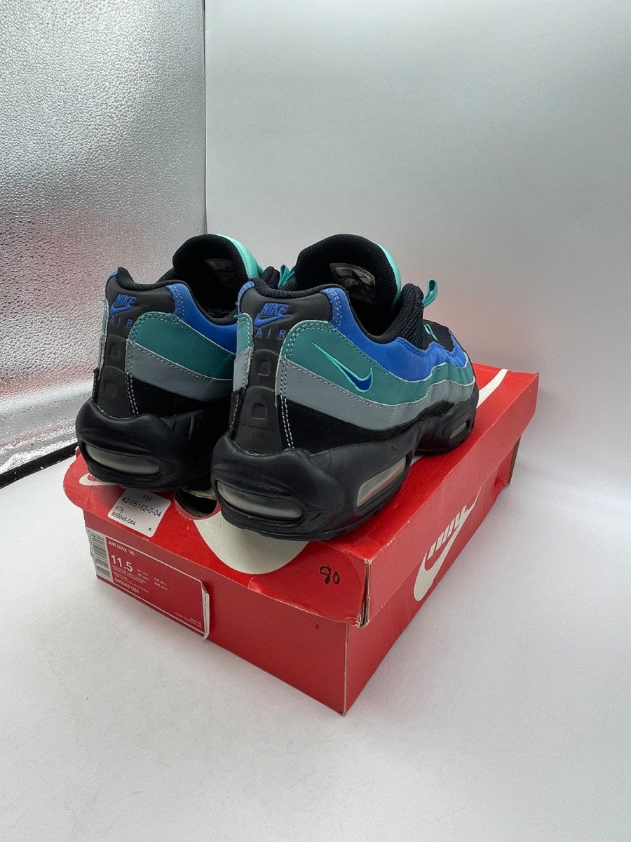 Nike Air Max 95 'Black Hyper Cobalt' 11.5 (Moderately Worn Pre-Owned)Nike - Image 5