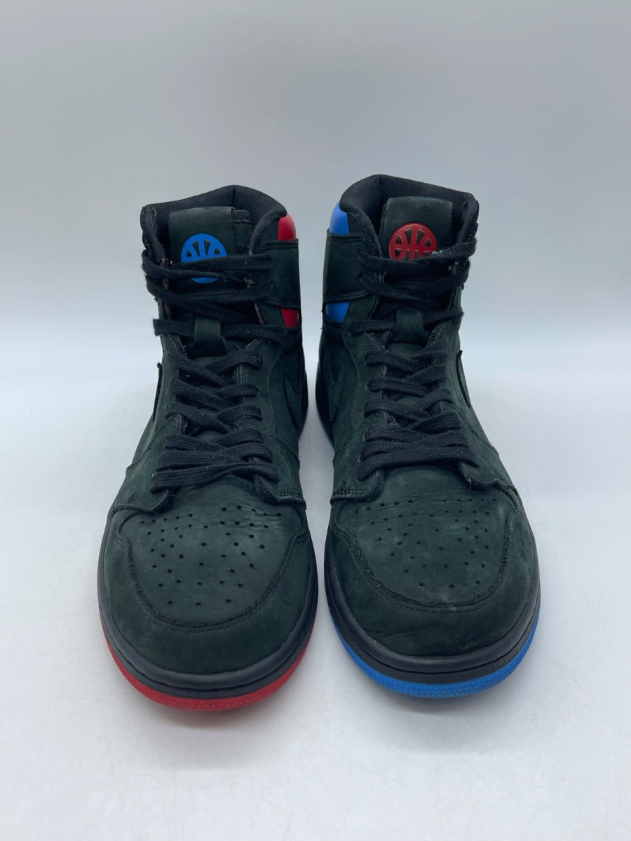 Jordan 1 Retro High OG Quai 54 10.5 (Moderately Worn Pre-Owned)JordanBlack/Italy Blue-University Red - Image 2