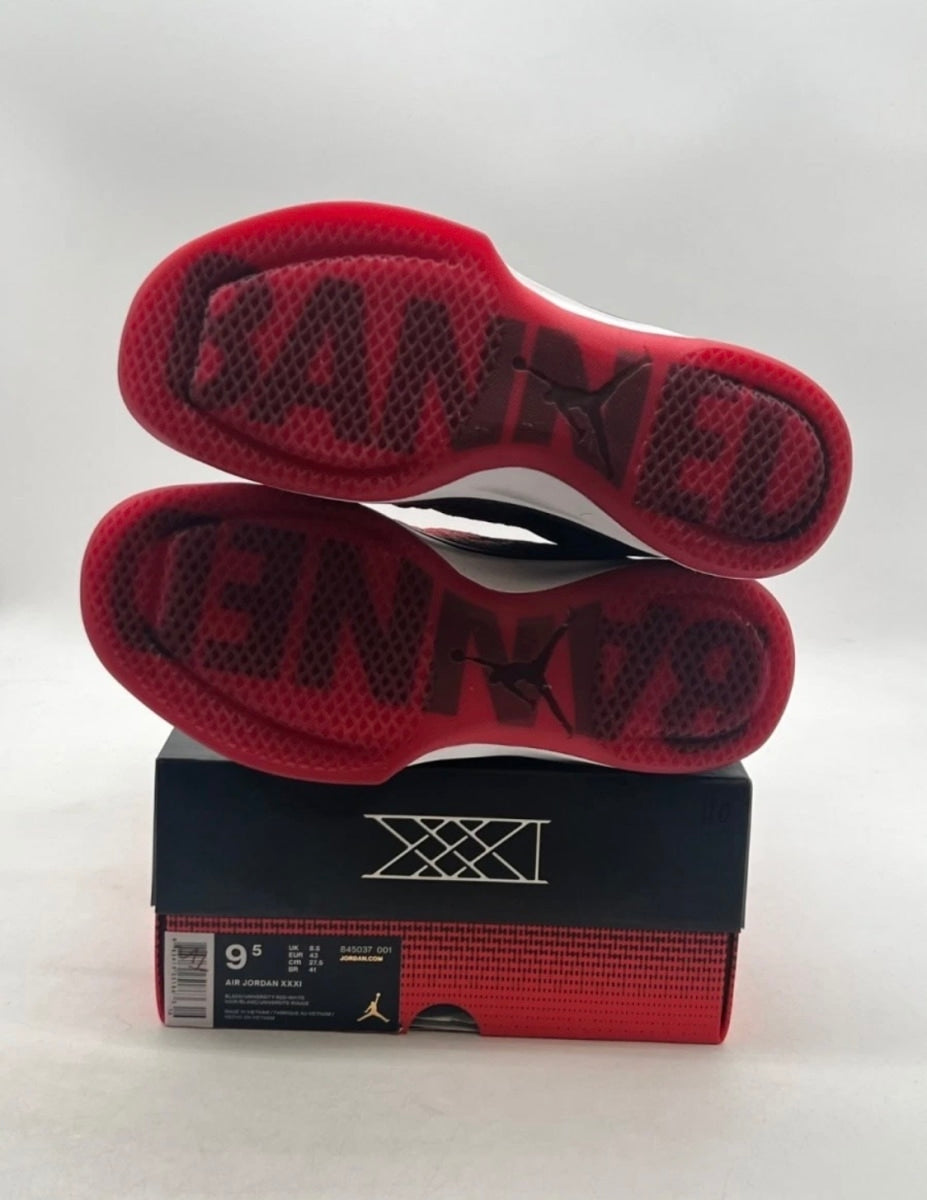 Jordan XXX1 Banned 9.5 (Lightly Worn Pre-Owned)JordanBlack/White/University Red - Image 7