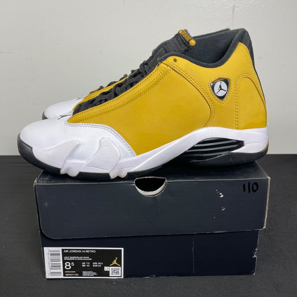 Jordan 14 Retro Light Ginger (2022) 8.5 (Moderately Worn Pre-Owned)JordanLight Ginger/Black/White - Image 3