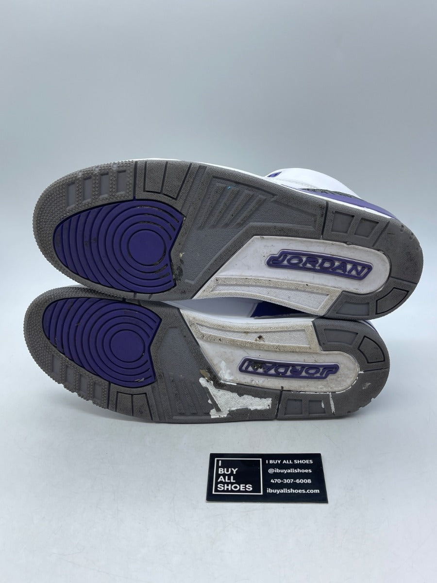 Jordan 3 Retro Dark Iris 11.5 (Moderately Worn Pre-Owned) - Image 7