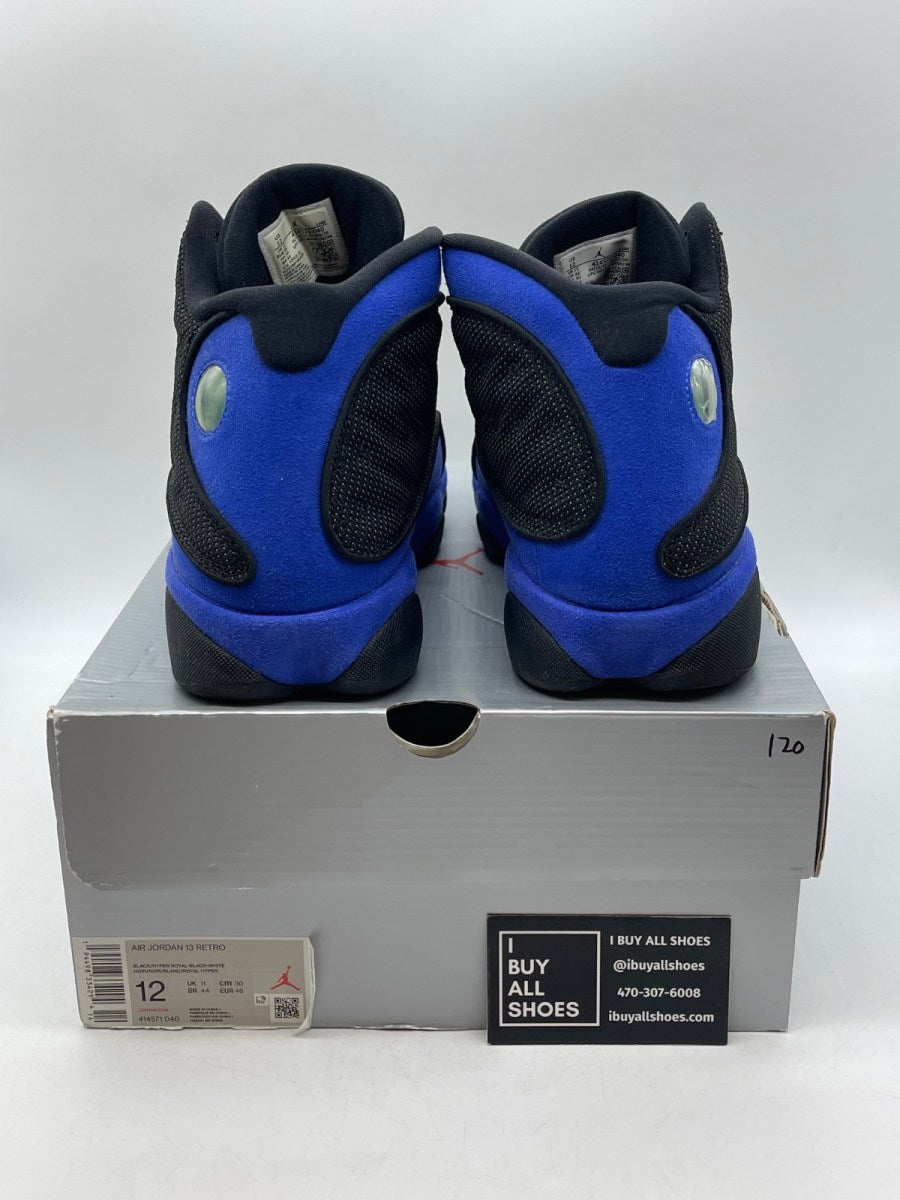 Jordan 13 Retro Black Hyper Royal 12 (Moderately Worn Pre-Owned) - Image 3