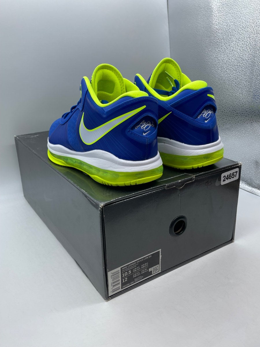 Nike LeBron 8 V2 Low Sprite (2021) 10.5 (Moderately Worn Pre-Owned)NikeRoyal/Volt/White - Image 4