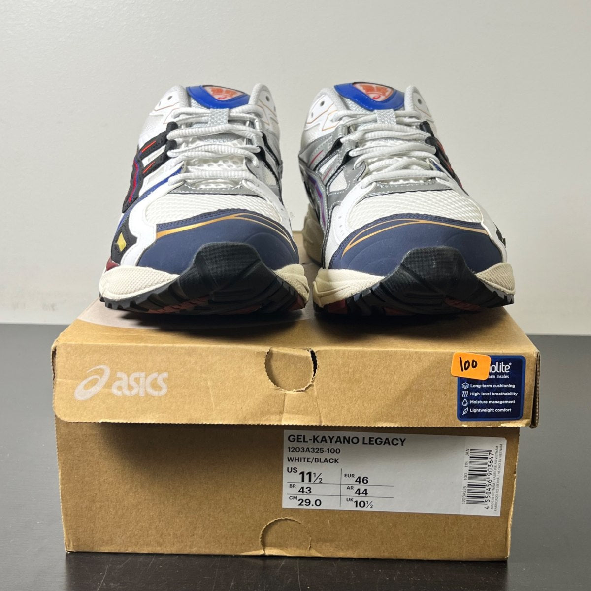ASICS Gel-Kayano Legacy White Black Red Blue 11.5 (Lightly Worn Pre-Owned)ASICSWhite/Black - Image 2