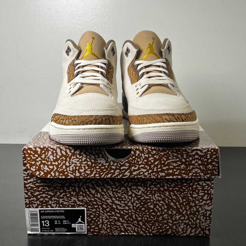 Jordan 3 Retro Palomino 13 (Lightly Worn Pre-Owned)JordanLight Orewood Brown/Metallic Gold/Light British Tan/Palomino - Image 2