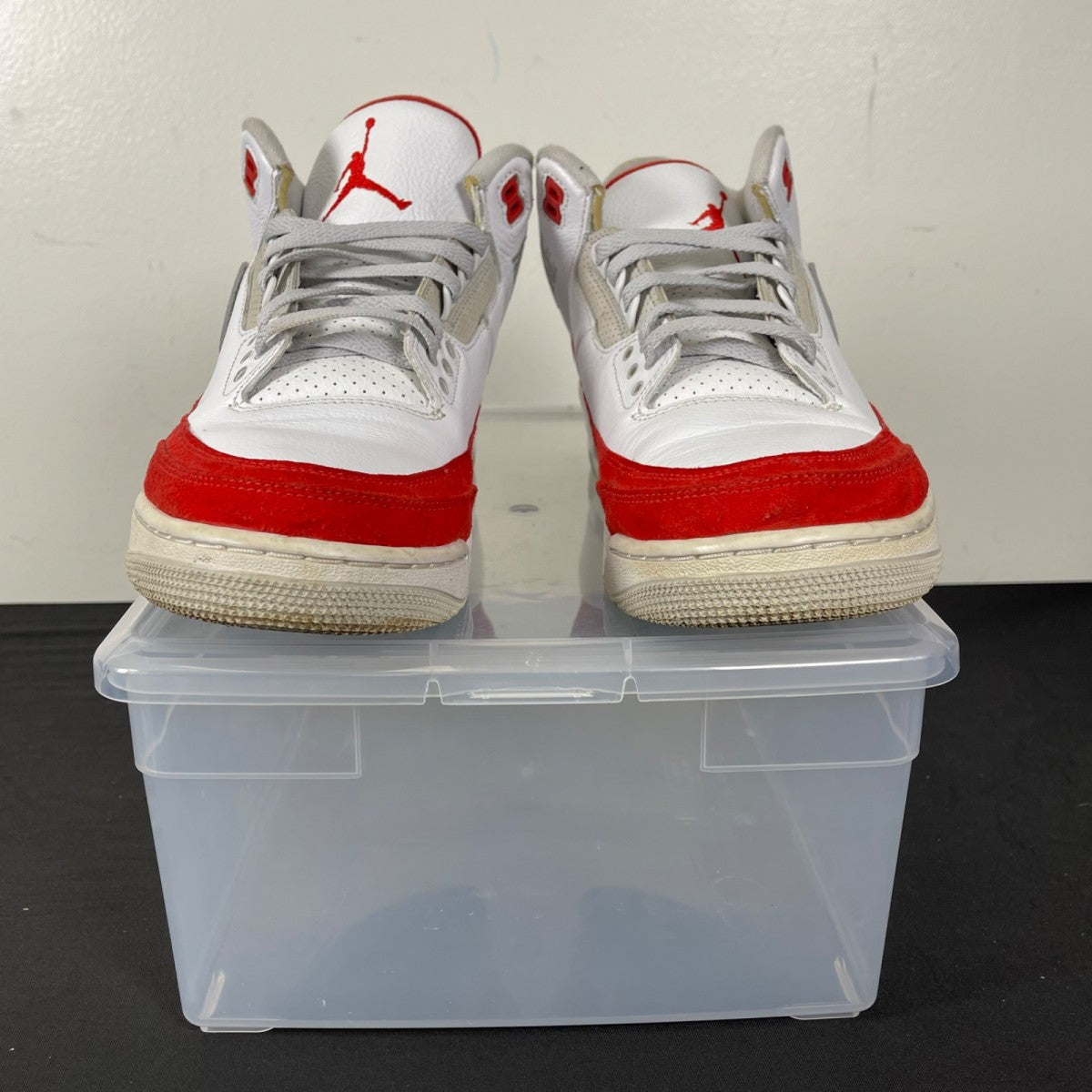 Jordan 3 Retro Tinker White University Red (Size 11) Moderately Worn - Image 2