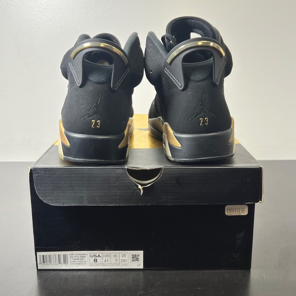 Jordan 6 Retro DMP (2020) 8 (Lightly Worn Pre-Owned)JordanBlack/Metallic Gold - Image 5